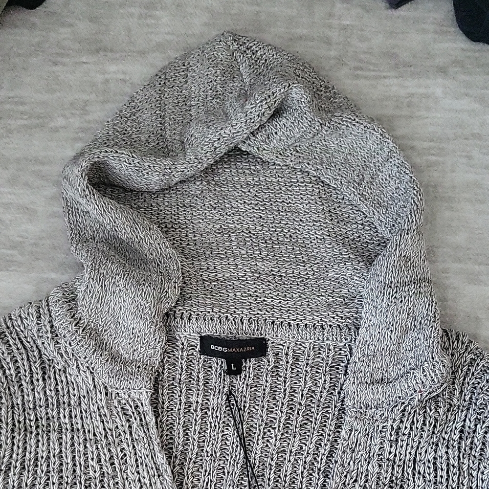 BCBGMaxAzria Brown and Gray Knit Cardigan - Picture 4 of 5